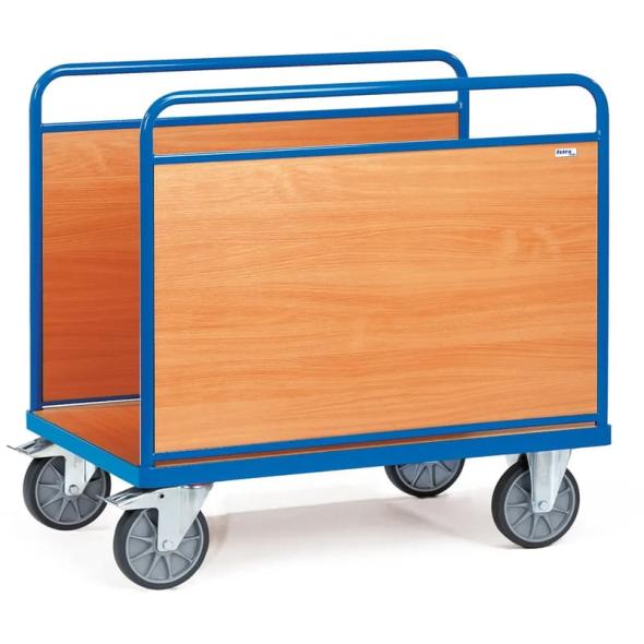 Chariot à ridelles panneaux bois