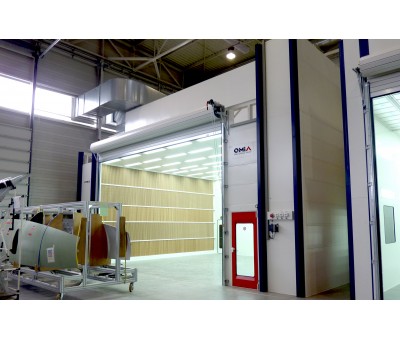 SAV Cabine de peinture liquide pour l'industrie - ventilation horizontale