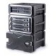 Conteneur rack 19" double entrée à cadre fixe et roulettes