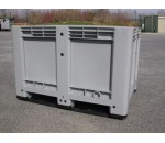Caisse palette plastique 800x1200 470 litres - MDM MASSE DIFFUSION MANUTENTION