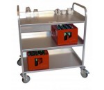 Chariot desserte aluminium 3 niveaux - SANCHEZ