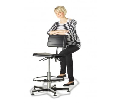 Chaise d'atelier ergonomique à assise PU