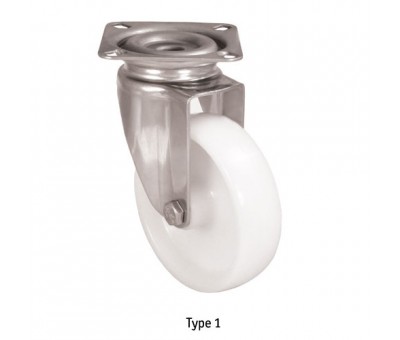 Roulette nylon pivotante