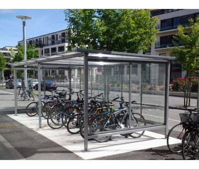 Abri vélo à toit polycarbonate