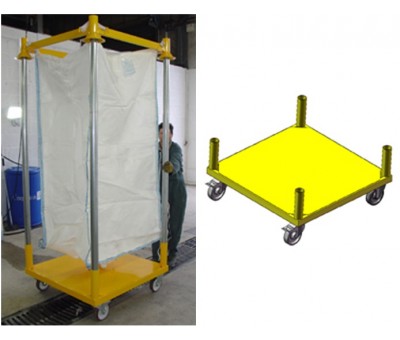 Base roulante pour transport de big bag