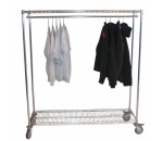 Penderie mobile chromée porte-vêtements - SANCHEZ
