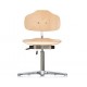 Chaise d'atelier ergonomique assise bois