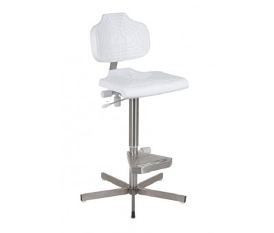 Chaise haute de laboratoire à repose-pied