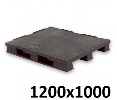 Palette lourde plastique recyclé 1200x1000 RECYPAL1210RR