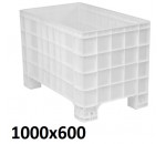 Caisse plastique à parois pleines 1000x600, BL-106065PDO - BAC-LAND PACK