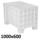 Caisse plastique à parois pleines 1000x600, BL-106065PDO
