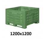 Caisses palettes plastiques ajourées 1200x1200 - BAC-LAND PACK