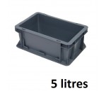 Petit bac plastique plein Euronorme 5 litres 300x200 BL-E3212-11 - BAC-LAND PACK
