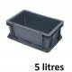 Petit bac plastique plein Euronorme 5 litres 300x200 BL-E3212-11