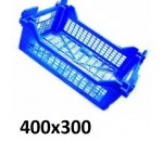 Cagette plastique alimentaire 400x300, BL403013FA - BAC-LAND PACK