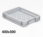 Bac plastique gerbable ajouré Euronorme, 400x300 - BAC-LAND PACK