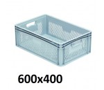 Caisse plastique ajourée gerbable norme Europe 600x400 - BAC-LAND PACK