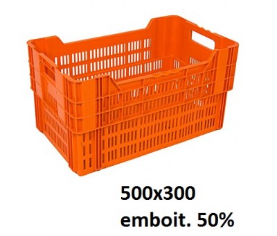 Bac gerbable emboîtable à 50%, 500x300 ajouré, BL-GE5327-00