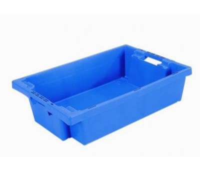 Bacs gerbables emboitables pleins bleus, 600x400