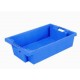 Bacs gerbables emboitables pleins bleus, 600x400