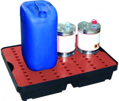 Bac de rétention polyéthylène pour petits récipients LABO 40