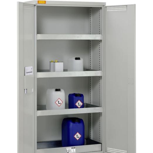 Armoire de sûreté haute 1 ou 2 portes pour produits dangereux - CEMO FRANCE