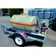 Ensemble cuve polyester et motopompe sur remorque pour arrosage
