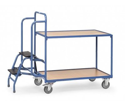Petit chariot préparateur de commande à marchepied