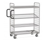 Chariot préparateur de commande grillagé 300 kg - AVMD