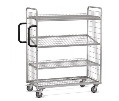 Chariot préparateur de commande grillagé 300 kg