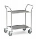 Chariot de service aluminium à plateaux stratifiés