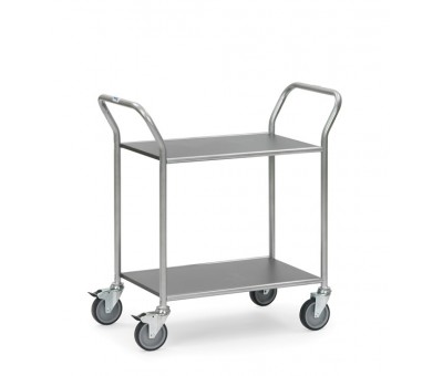 Achat Chariot de service aluminium à plateaux stratifiés
