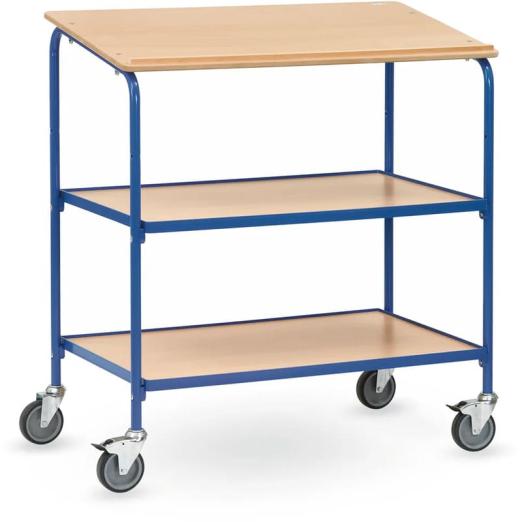 Grand pupitre d'atelier roulant à 2 plateaux - AVMD