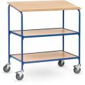 Grand pupitre d'atelier roulant à 2 plateaux