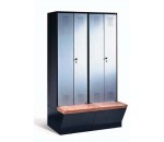 Vestiaire 2 portes à coffre de rangement - AVMD