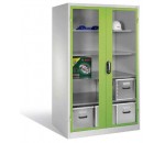 Armoire portes vitrées battantes, grande profondeur - AVMD