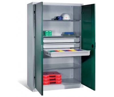 Armoire charges lourdes à tablettes et tiroirs