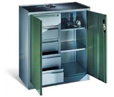 Armoire d'appoint à portes et tiroirs pour atelier
