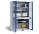 Armoire à tiroirs avec portes vitrées, grandes dimensions - AVMD