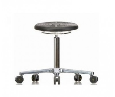 Tabouret d'atelier à roulettes avec assise polyuréthane