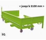 Benne large renforcée pour produits plats et longs, SQ - GOUBARD