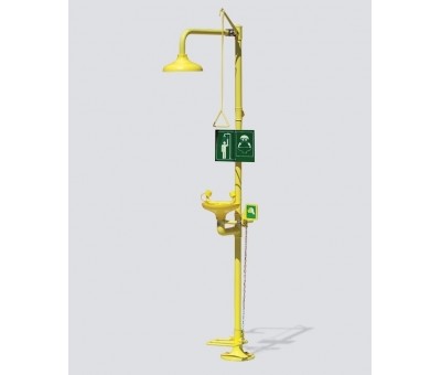 Devis Combiné douche lave yeux avec pédale pour rinçage d'urgence, 4250