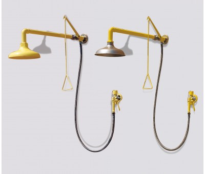 Douche d'urgence horizontale, avec douchette d'appoint, 4100