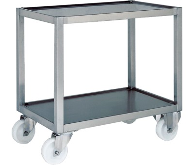 Chariot desserte 2 niveaux inox AISI 304L