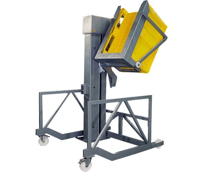 Elévateur videur inox pour caisse palette et conteneur jusqu'à 750 kg, L75 et L50