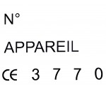 Plaque de numéro de série et appareil - ENERGIE LEVAGE