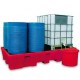 Bac de rétention plastique 2 cuves, 1000 litres ou 8 fûts