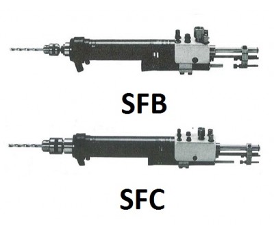 Unités de perçage pneumatiques compactes, types SF