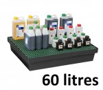 Bac de rétention de laboratoire 60 litres - MDM MASSE DIFFUSION MANUTENTION