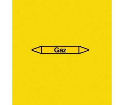 Marqueurs de tuyauterie Gaz avec ou sans support